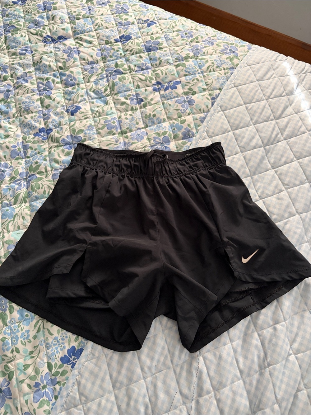 Nike Black Athletic Running Shorts with Subtle Swoosh